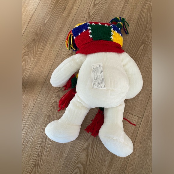 Vintage Sitting Snowman With Matching Hat & Scarf - Picture 3 of 3